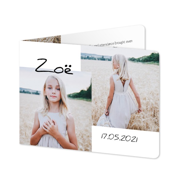 Folded card landscape rounded corners 14,3 x 10 cm Folded card landscape rounded corners 14,3 x 10 cm