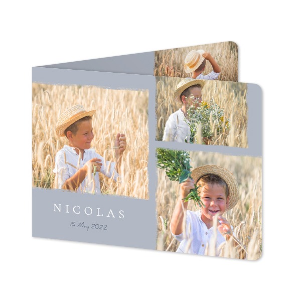 Gevouwen Kaart liggend met ronde hoeken 14,3 x 10 cm Gevouwen Kaart liggend met ronde hoeken 14,3 x 10 cm
