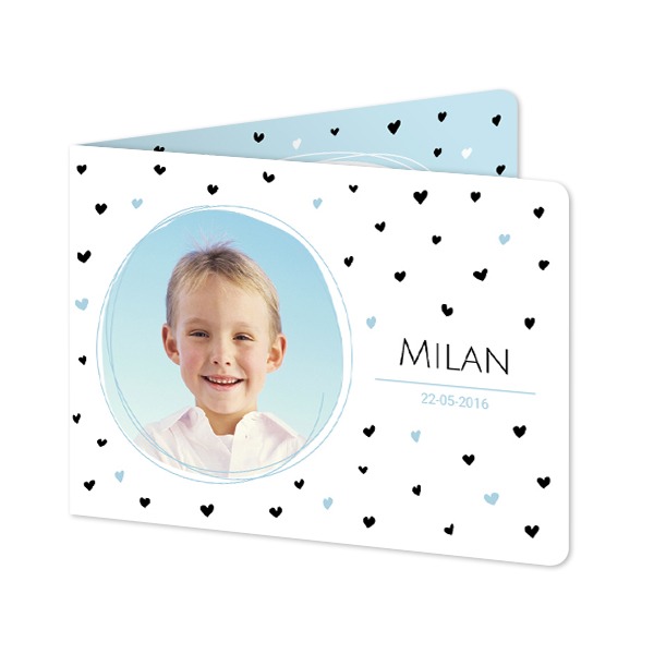 Falt-Grusskarte Querformat mit abgerundeten Ecke 14,3 x 10 cm