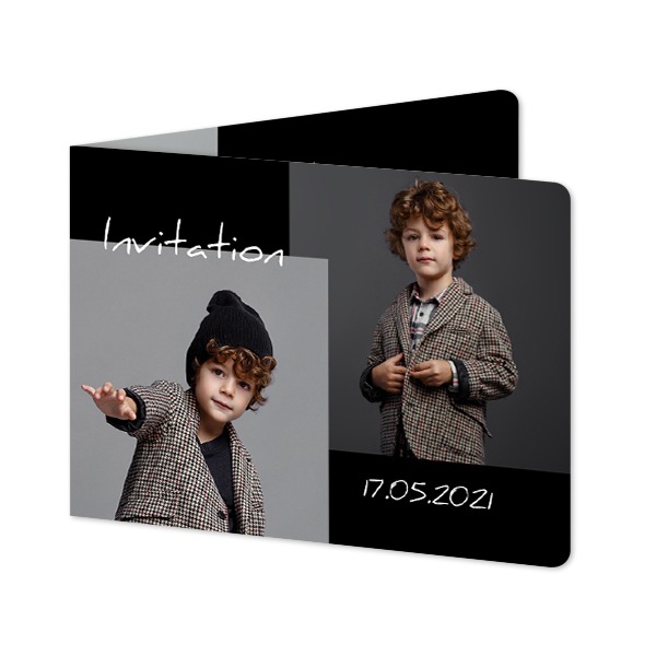 Folded card landscape rounded corners 14,3 x 10 cm Folded card landscape rounded corners 14,3 x 10 cm