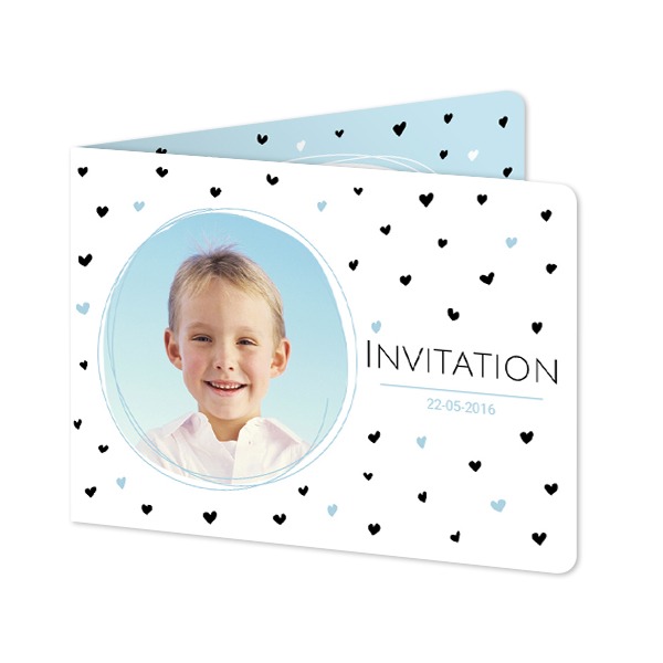 Faire-part 2 volets Paysage coins arrondis 14,3 x 10 cm