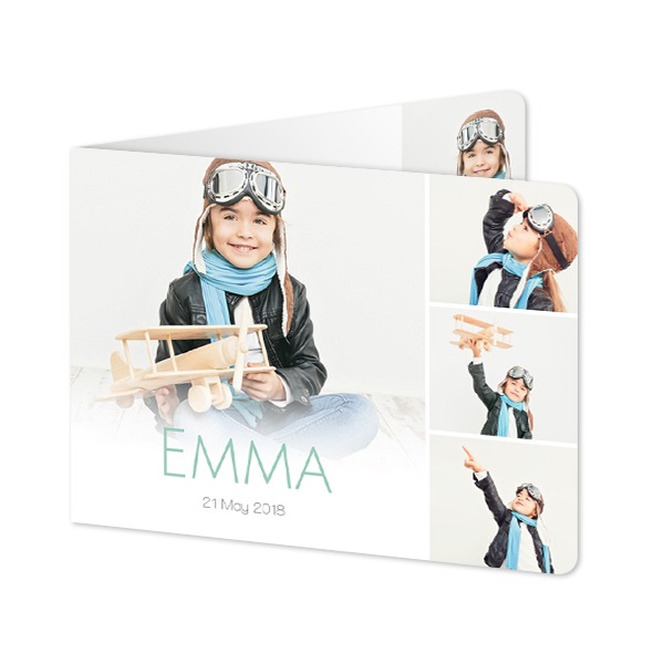 Folded card landscape rounded corners 14,3 x 10 cm Folded card landscape rounded corners 14,3 x 10 cm