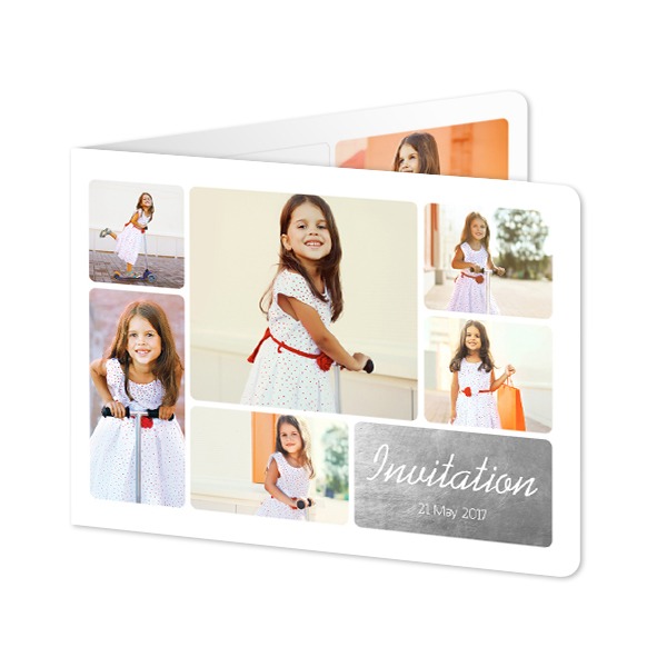 Folded card landscape rounded corners 14,3 x 10 cm Folded card landscape rounded corners 14,3 x 10 cm