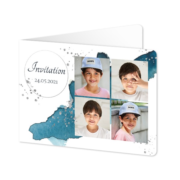 Faire-part 2 volets Paysage coins arrondis 14,3 x 10 cm Faire-part 2 volets Paysage coins arrondis 14,3 x 10 cm