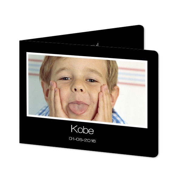 Folded card landscape rounded corners 14,3 x 10 cm