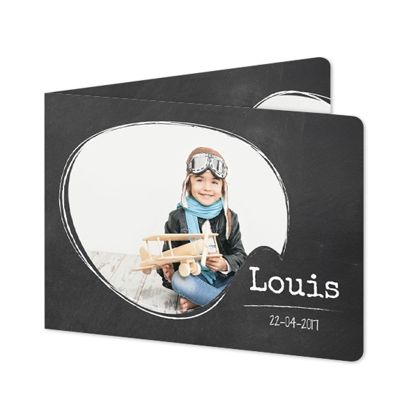 Folded card landscape rounded corners 14,3 x 10 cm