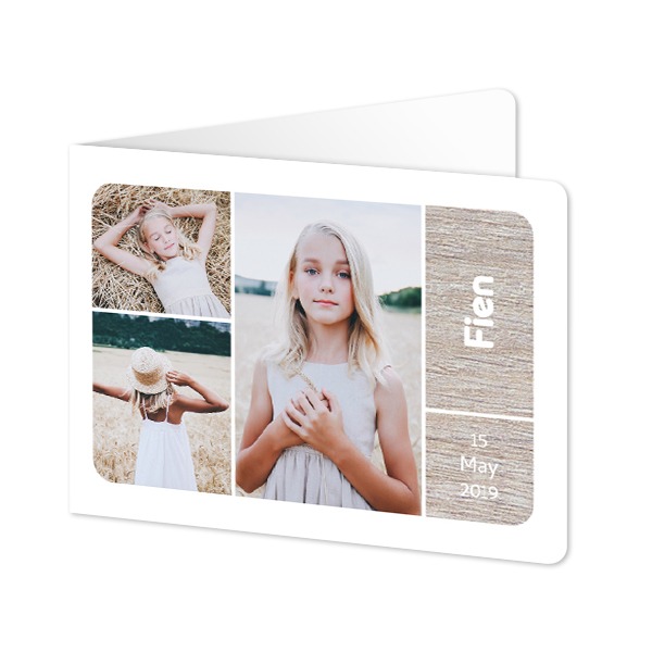 Folded card landscape rounded corners 14,3 x 10 cm Folded card landscape rounded corners 14,3 x 10 cm