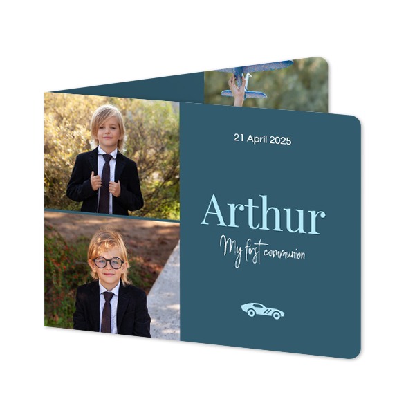 Falt-Grusskarte Querformat mit abgerundeten Ecke 14,3 x 10 cm