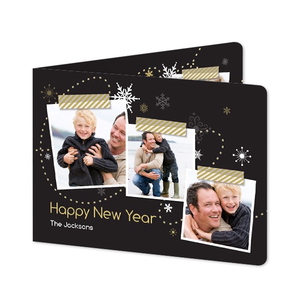 Folded card landscape rounded corners 14,3 x 10 cm