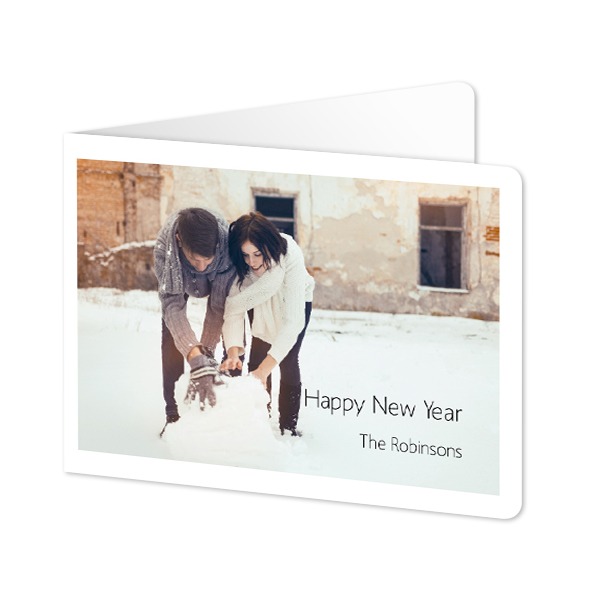 Faire-part 2 volets Paysage coins arrondis 14,3 x 10 cm