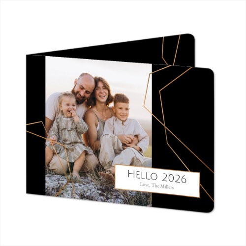 Faire-part 2 volets Paysage coins arrondis 14,3 x 10 cm