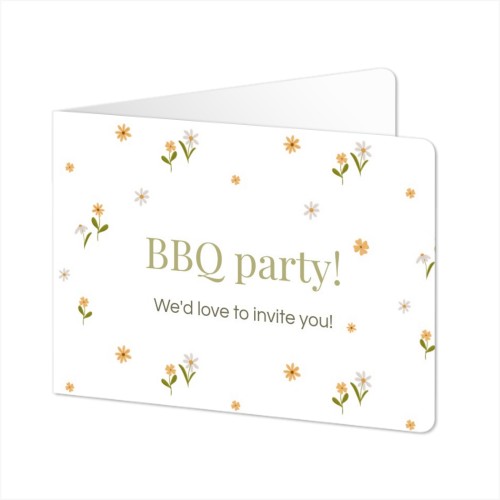 Faire-part 2 volets Paysage coins arrondis 14,3 x 10 cm