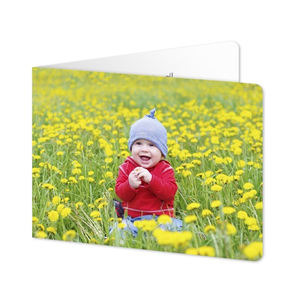 Falt-Grusskarte Querformat mit abgerundeten Ecke 14,3 x 10 cm