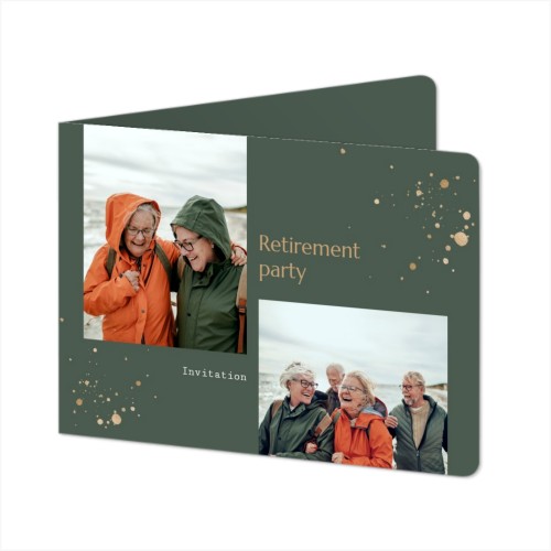 Gevouwen Kaart liggend met ronde hoeken 14,3 x 10 cm