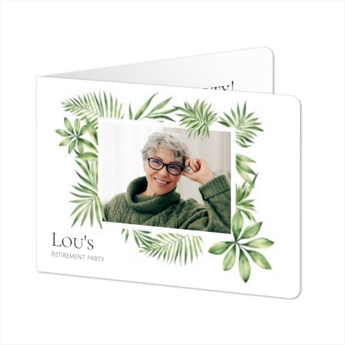 Folded card landscape rounded corners 14,3 x 10 cm