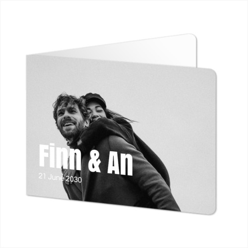 Foldede Fotokort landskab runde hjørner 14,3 x 10 cm