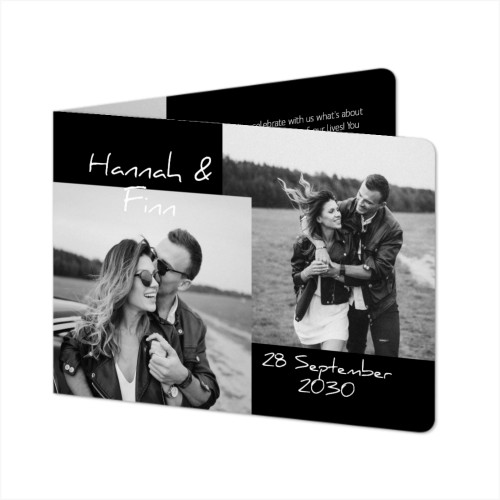 Folded card landscape rounded corners 14,3 x 10 cm Folded card landscape rounded corners 14,3 x 10 cm