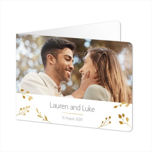 Faire-part 2 volets Paysage coins arrondis 14,3 x 10 cm Faire-part 2 volets Paysage coins arrondis 14,3 x 10 cm