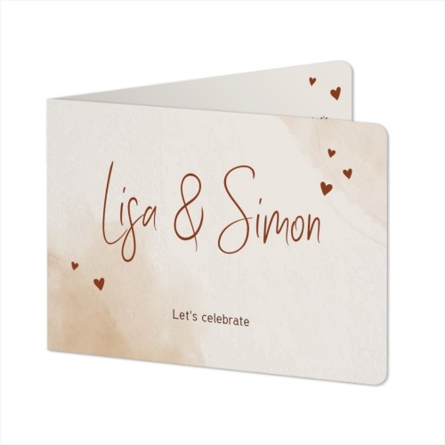 Faire-part 2 volets Paysage coins arrondis 14,3 x 10 cm Faire-part 2 volets Paysage coins arrondis 14,3 x 10 cm