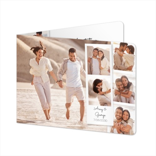 Gevouwen Kaart liggend met ronde hoeken 14,3 x 10 cm