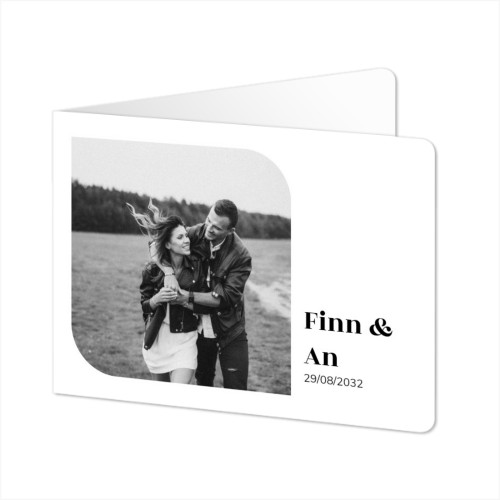 Doble Fotokort Liggende runde hjørner 14,3 x 10 cm