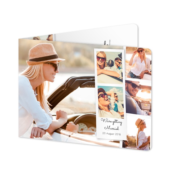 Falt-Grusskarte Querformat mit abgerundeten Ecke 14,3 x 10 cm