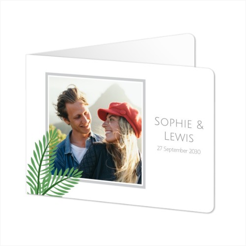 Folded card landscape rounded corners 14,3 x 10 cm