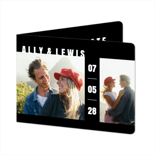 Folded card landscape rounded corners 14,3 x 10 cm