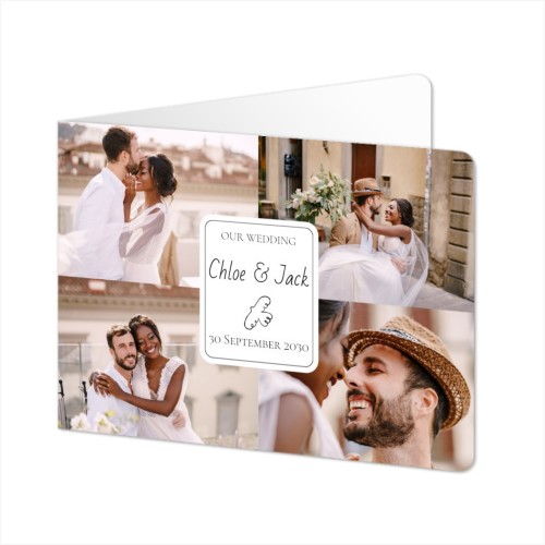 Doble Fotokort Liggende runde hjørner 14,3 x 10 cm