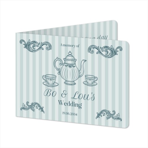 Falt-Grusskarte Querformat mit abgerundeten Ecke 14,3 x 10 cm