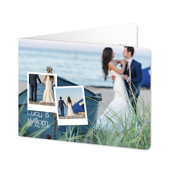 Faire-part 2 volets Paysage coins arrondis 14,3 x 10 cm Faire-part 2 volets Paysage coins arrondis 14,3 x 10 cm