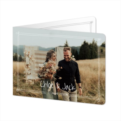 Doble Fotokort Liggende runde hjørner 14,3 x 10 cm