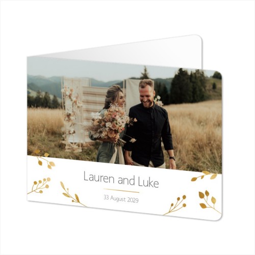 Foldede Fotokort landskab runde hjørner 14,3 x 10 cm