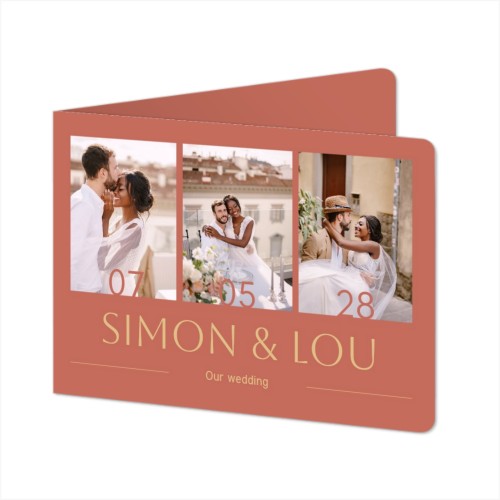 Folded card landscape rounded corners 14,3 x 10 cm Folded card landscape rounded corners 14,3 x 10 cm
