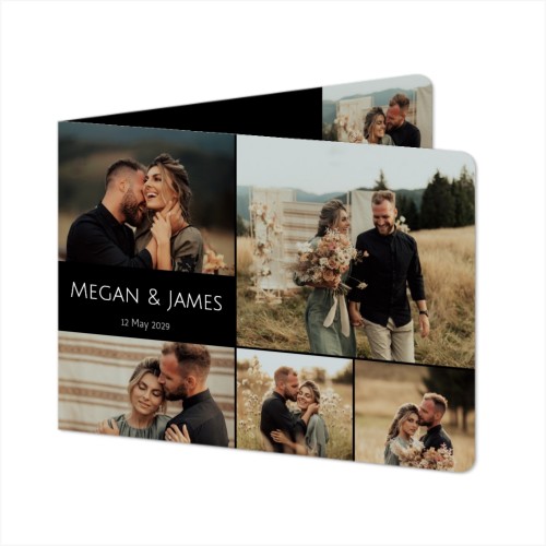 Foldede Fotokort landskab runde hjørner 14,3 x 10 cm