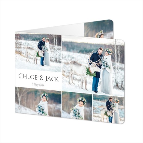 Falt-Grusskarte Querformat mit abgerundeten Ecke 14,3 x 10 cm