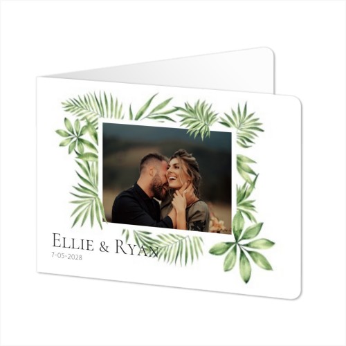 Folded card landscape rounded corners 14,3 x 10 cm