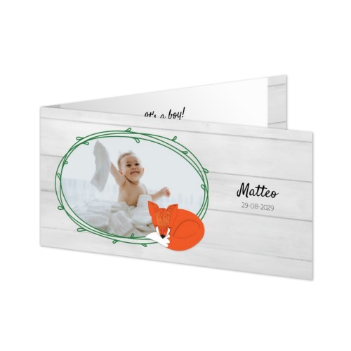 Faire-part 2 volets Pano paysage 19,6 x 9,3 cm