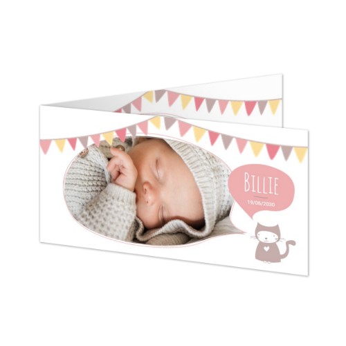 Faire-part 2 volets Pano paysage 19,6 x 9,3 cm