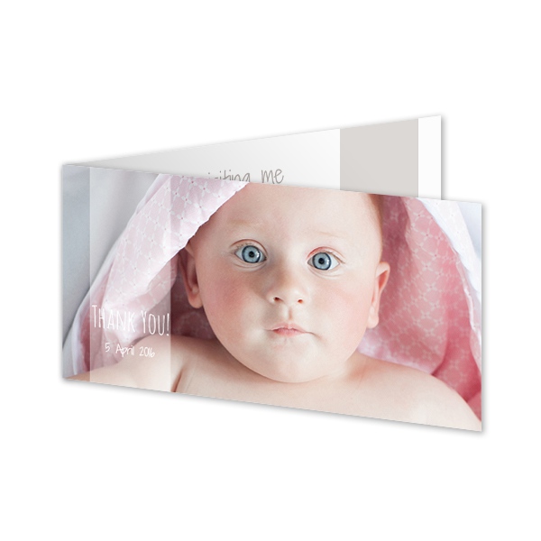 Gevouwen Kaart Panorama liggend 19,6 x 9,3 cm