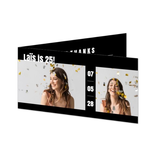 Gevouwen Kaart Panorama liggend 19,6 x 9,3 cm