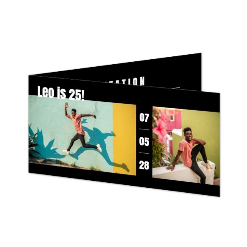 Gevouwen Kaart Panorama liggend 19,6 x 9,3 cm