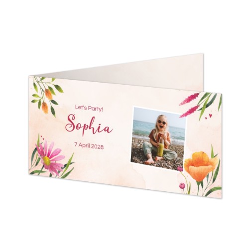 Faire-part 2 volets Pano paysage 19,6 x 9,3 cm