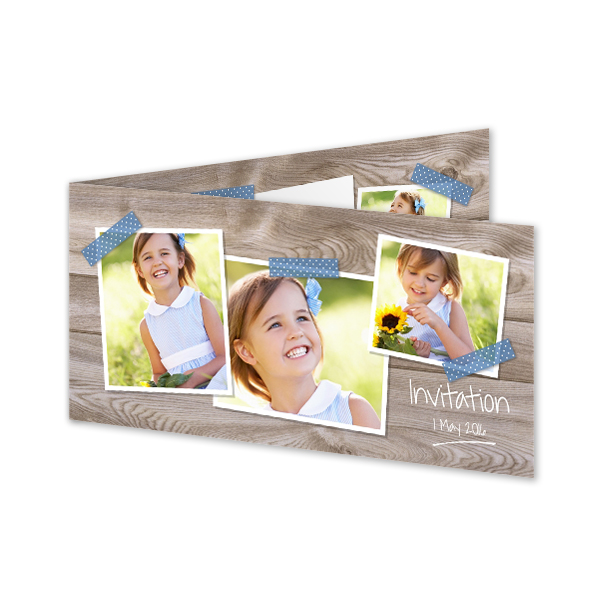 Faire-part 2 volets Pano paysage 19,6 x 9,3 cm