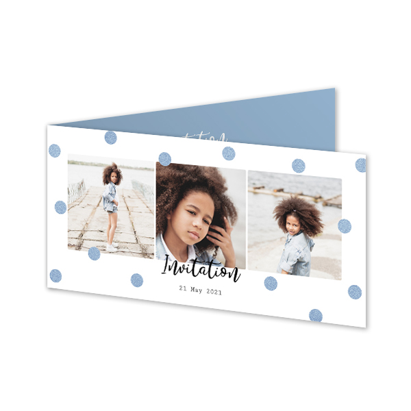 Gevouwen Kaart Panorama liggend 19,6 x 9,3 cm