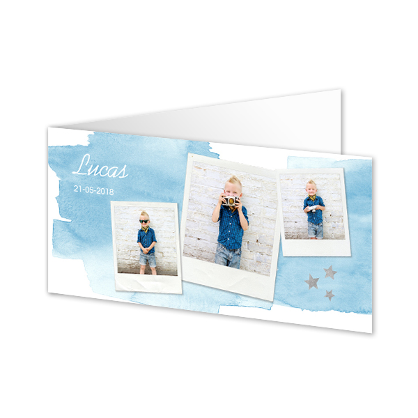 Faire-part 2 volets Pano paysage 19,6 x 9,3 cm