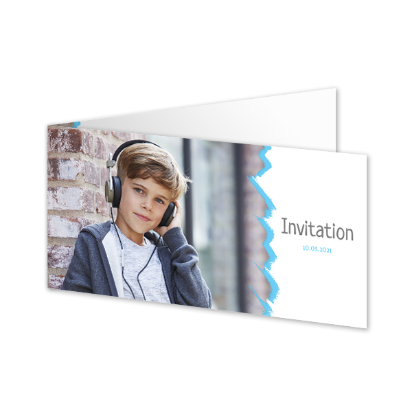 Faire-part 2 volets Pano paysage 19,6 x 9,3 cm