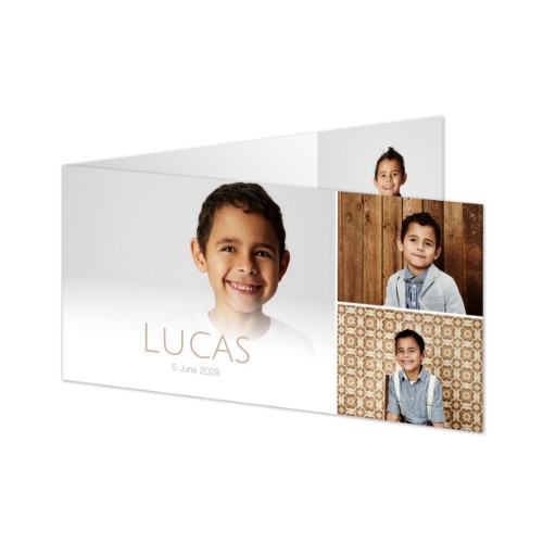 Gevouwen Kaart Panorama liggend 19,6 x 9,3 cm