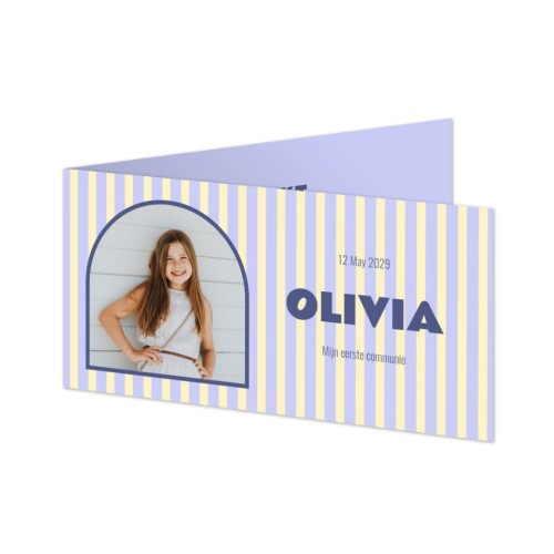 Gevouwen wenskaart pano liggend 19,6 x 9,3 cm