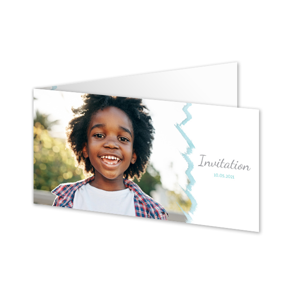 Gevouwen Kaart Panorama liggend 19,6 x 9,3 cm